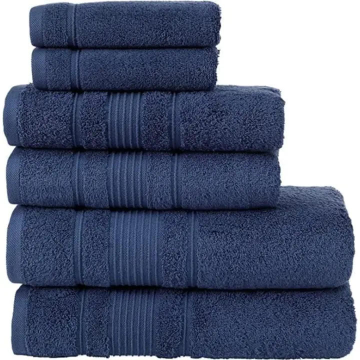 Toallas de Baño de Algodón Egipcio Súper Suaves Juego Premium de 6 Piezas para Hotel y SPA - 1