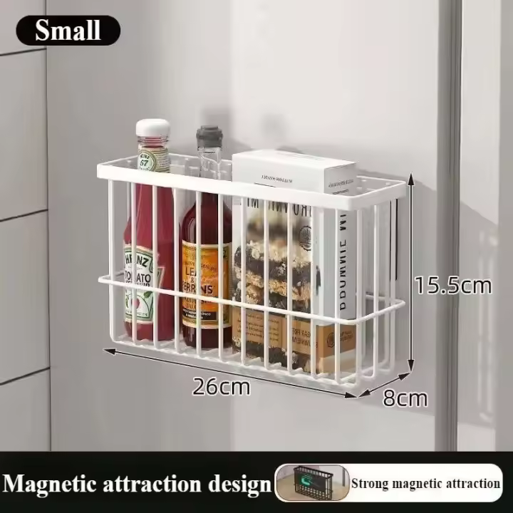 Estantes de refrigeración magnéticos para refrigerador, almacenamiento Simple y moderno, cestas refrigeradas montadas en la pared de salón, cocina - 1
