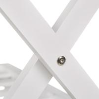 Reposa Maletas Madera, Porta equipajes, 2 baldas, 54,5x66x44 cm, Color Blanco - details 3