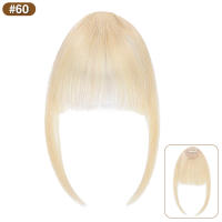 S-noilite-flequillo de cabello Natural para mujer, cabello humano falso con patillas, Manga falsa no remy, flequillo frontal con Clip, 9g - details 12