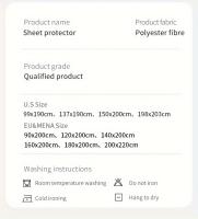 Juego de Ropa de Cama Clásica de Poliéster 3 Piezas: Sábana Ajustable, Fundas de Almohada Transpirables, Suaves para la Piel - details 10