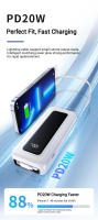 Batería externa 5000mAh~12000mAh PD35W carga rápida tipo C+cable Lightning - details 4