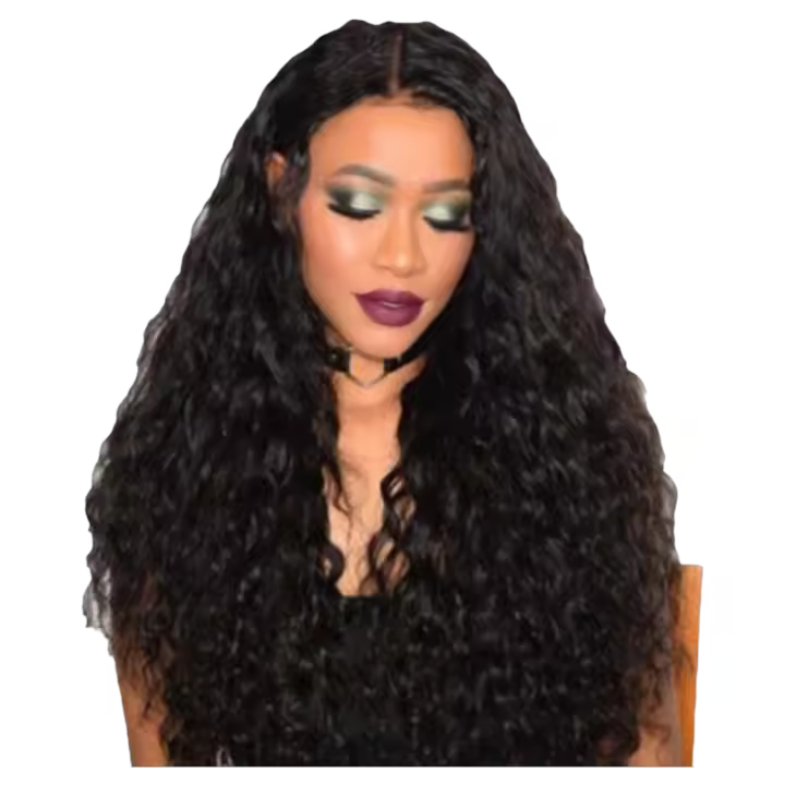 Peluca para mujer, rollo pequeño africano de fibra química, peluca de pelo largo y rizado, tocado, moda, versátil - 1