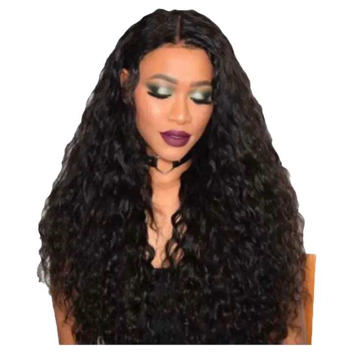 Peluca para mujer, rollo pequeño africano de fibra química, peluca de pelo largo y rizado, tocado, moda, versátil - 1