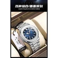 Nuevo Reloj deportivo de moda informal con banda de acero para hombre con calendario - details 8