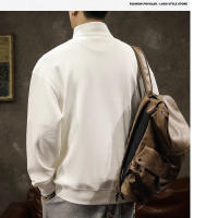 Camisa deportiva informal elegante para hombre, polo holgado con cuello de media cremallera - details 6