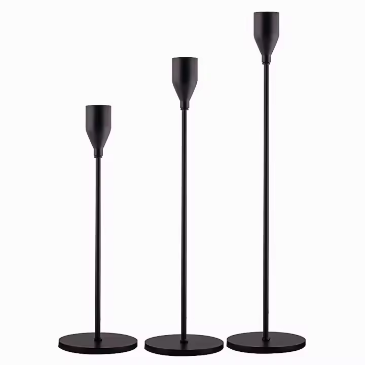 3 unids/set portavelas de Metal candelabro de estilo europeo mesa de boda de moda soporte de vela candelabro exquisito mesa de Navidad - 1