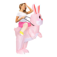 Disfraz de conejo de Pascua de dibujos animados, conejo blanco grande, mascota de Cosplay - details 1