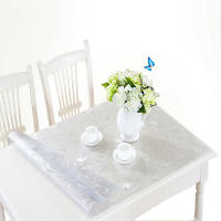 Mantel de vidrio suave, tela de PVC, transparente/mate, resistente al aceite, impermeable, cubierta de comedor de cocina para mesa - details 12