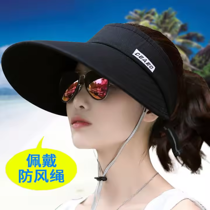 Gorra de Pesca con Protección UV UPF 50+ Gorra de Sol de Algodón para Mujeres - 1