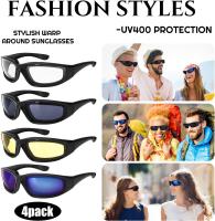4 gafas de sol deportivas a prueba de viento para ciclismo, con visión nocturna, para montar en moto, bicicleta y actividades al aire libre. - details 3