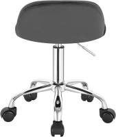 Taburete de oficina de terciopelo con ruedas, taburete giratorio, altura del asiento ajustable, altura 43-54,5 cm - details 7