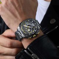 Reloj de Pulsera de Cuarzo de Marca Superior Rueda de Coche NIBOSI Impermeable Deportivo Luminoso de Acero Inoxidable Estilo Formal - details 6