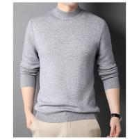 Suéter de Cachemira con Cuello medio alto para hombre, jerseys de punto para jóvenes, prendas de punto delgadas, 2025 - details 7