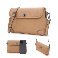Bolso cruzado hecho a mano con hebilla giratoria de moda, Color sólido, pequeño, cuadrado, estilo americano, para ir al trabajo - details 1