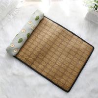 Estera plegable de seda de hielo para perros, almohadilla tejida de ratán para mantener la refrigeración, caja para perros, cama para dormir, suministros para mascotas de 3 tamaños, estera de refrigeración para Gato para el hogar - details 3
