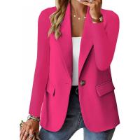 Moda Otoño Cárdigan Blazer de Manga Larga de Color Sólido para Mujeres - details 11