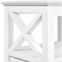 2 mesitas de noche para dormitorio con 2 cajones y estante, mesa auxiliar de sofá moderna, mueble de noche blanco de 40 x 30 x 60 cm - details 7