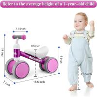 Bicicleta sin pedales para niños a partir de 1 año de equilibrio, juguetes para bebés de 1 año, bicicleta para bebés con 4 ruedas para bebés de 10 a 24 meses, primera bicicleta para niños y niñas como regalo - details 23
