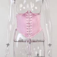 Mini vestido de gasa de hada rosa para mujer, corsé elegante con venta, vestido de verano de dama de honor con cuello con cuentas y manga larga vintage, - details 14