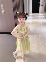 Hanfu-falda glutinosa súper inmortal de manga corta para niña, falda glutinosa súper inmortal de estilo fino para bebé, verano 2025 - details 20