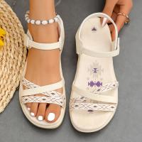 Sandalias Planas de Moda de Verano para Mujeres Zapatos Deportivos al Aire Libre con Suela Antideslizante y Malla Transpirable Zapatos de Gancho y Bucle con Punta Abierta en Azul Marino - details 8