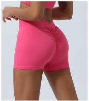 Pantalones cortos deportivos para mujeres con cintura cruzada y levantamiento de glúteos ideal para yoga y fitness tipo Triad Pantalones de gimnasio para correr al aire libre material de nylon temporada aplicable de primavera hasta verano - details 7