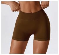 Shorts de Yoga de Cintura Alta Ajuste Ajustado para Abdomen y Cadera Material de Nylon - details 16