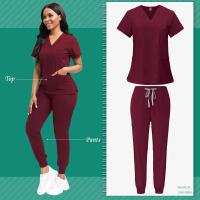 Uniformes médicos multicolores, conjunto de batas quirúrgicas para enfermeras de hospital, accesorios para enfermeras unisex, ropa de trabajo para salón de belleza y clínica dental. - details 13