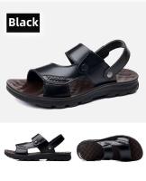 Sandalias de cuero suave de verano para hombre, sandalias antideslizantes informales con punta abierta para exteriores, sandalias deportivas cómodas para playa - details 21