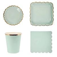 Vajilla Desechable de Papel con Encaje Platos y Tazas para Boda, Fiesta de Cumpleaños, Babería - details 5