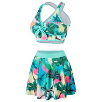 Bikini con falda de cintura alta para mujer, traje de baño con estampado Floral, ropa de playa 38, 36, 34, 32 - details 5