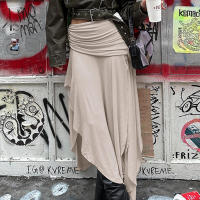 BUNO Falda Larga Plisada con Cordón Ajustable para Mujer, Estilo Playa, Moda Verano y Primavera 2025 - details 2