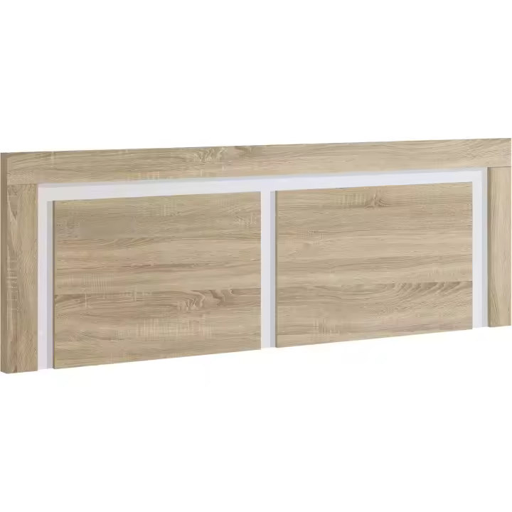 Cabecero Cama 150 en Roble y Blanco (Largo 155 cm/Alto 60 cm/Grosor 3 cm) - 1