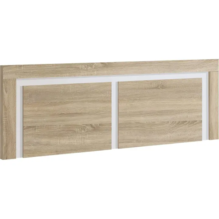 Cabecero Cama 150 en Roble y Blanco (Largo 155 cm/Alto 60 cm/Grosor 3 cm) - 1