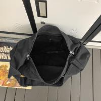 Bolso Bandolera De Lona Sólida Para Mujer Gran Capacidad Bolso De Compras Y Estudiante Bolso De Hombro Unisex Para Escuela - details 33