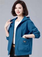 Chaqueta con Capucha de Viento de Media Longitud Coreana Abrigo Casual para Mujeres Primavera Otoño 2025 - details 13