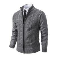 2025 otoño e invierno nuevo abrigo suéter de punto informal cálido acolchado de Cachemira para hombre - details 7