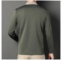 Nueva camisa Polo de manga larga para hombre, ropa deportiva informal de negocios, moda clásica de Color sólido, Top básico con cuello en V de marca para hombre - details 2