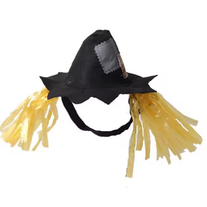 Sombreros de espantapájaros para disfraz de Halloween, suministros para mascotas, accesorios de Cosplay, capucha - 1