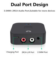 VAORLO-Adaptador de Audio Bluetooth 5,0, receptor inalámbrico estéreo envolvente de música, 3,5mm, AUX, RCA, para Kit de coche, TV, PC, altavoz para el hogar - details 4