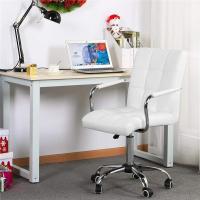 Silla de oficina giratoria, taburete de trabajo, altura de barra ajustable, carga máxima 120 kg con respaldo blanco. - details 5