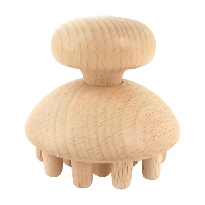 Rodillo de masaje de madera con forma de seta, masajeador anticelulitis para Fascia, alivio del dolor muscular de cuerpo completo - 1