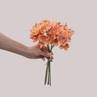 Ramo de narcisos artificiales de tacto Real, flor de narciso de seda de lujo elegante, flor falsa hecha a mano, decoración de jardín al aire libre - details 9