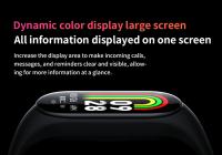 MI8 reloj inteligente con Bluetooth, dispositivo con llamadas, detección de frecuencia cardíaca, modo de ejercicio, recordatorio de sedentarismo, Compatible con Android e IOS - details 1