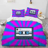 Juego de Ropa de Cama con Música Retro y Nostálgica Funda de Edredón y Funda de Almohada para Cama King Queen Tamaño - details 4