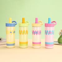 Taza aislada de acero inoxidable portátil de 600ml, taza con pajita de dopamina a prueba de fugas con asa, termo, botella de agua para actividades al aire libre - details 17
