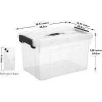 Caja de Almacenamiento de Plástico Transparente Segura y Duradera 90L*4 Diseño Apilable Resistente - details 21