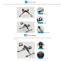Mini bicicleta estática con pedaleador, con pedales, para manos y piernas en casa - details 1