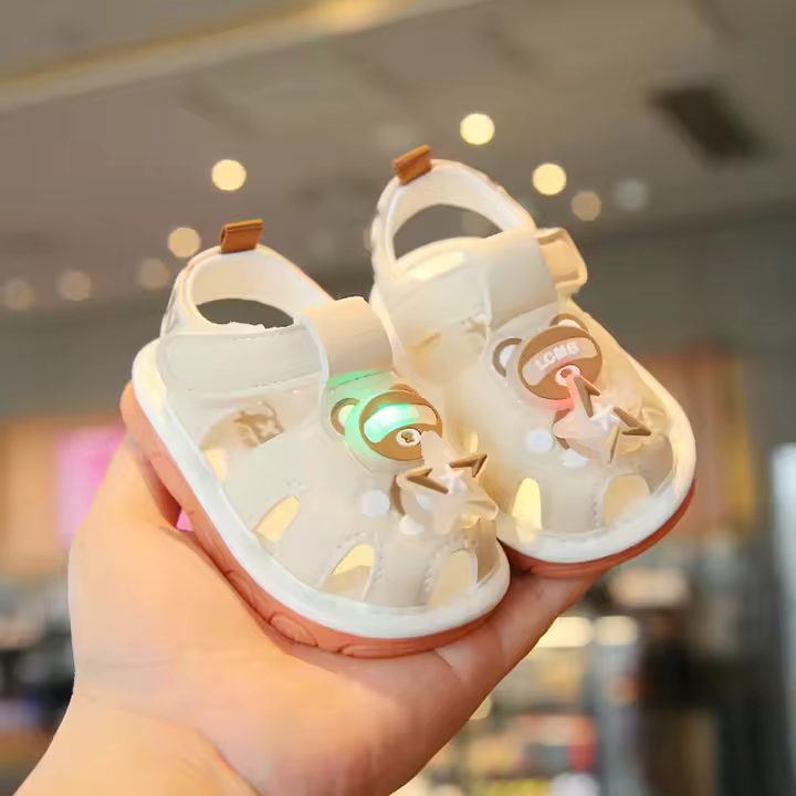 Sandalias De Bebé Niño Zapatos De Dibujos Animados De Verano 0 1-2 Años De Edad Mujer Bebé De Suela Suave Antideslizante Zapatos De Niño Se Llaman Luces De Zapatos - 1